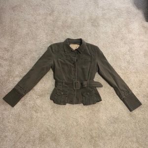 Brown jacket great for a cool day!